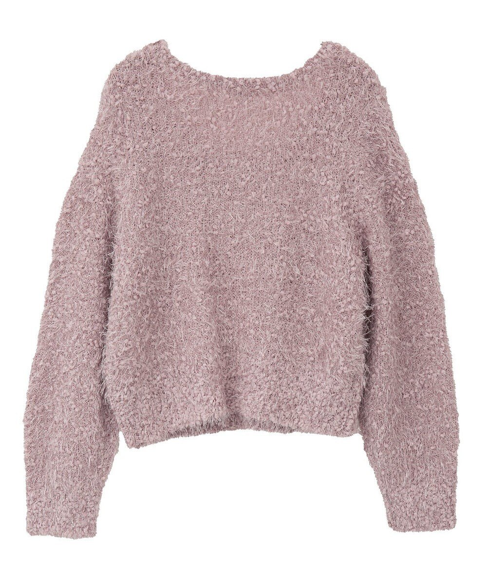 earth music&ecology ポンポンヤーンラメニットプルオーバー 