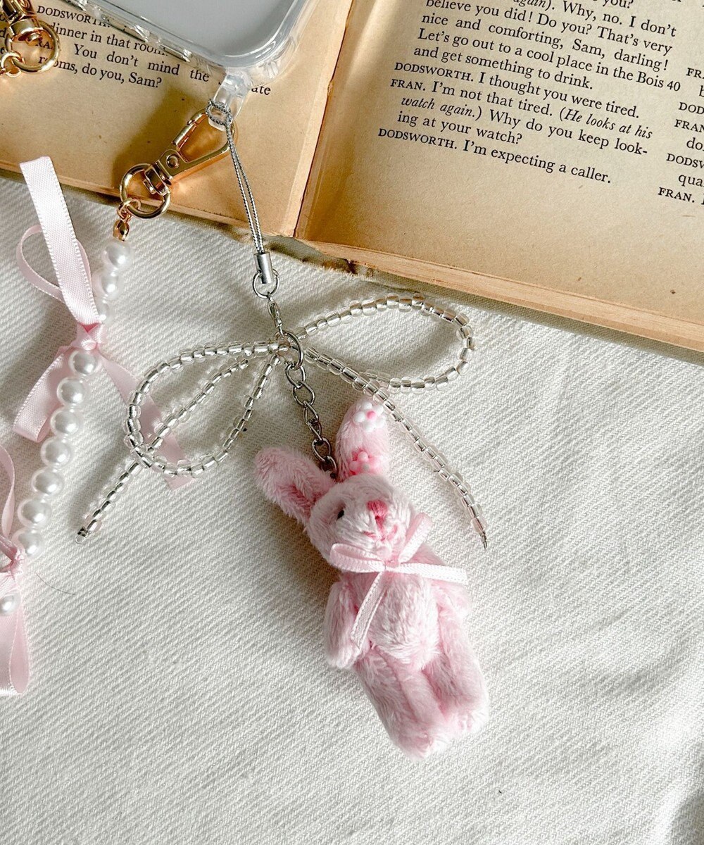 WEGO リボンアニマルストラップキーホルダー 