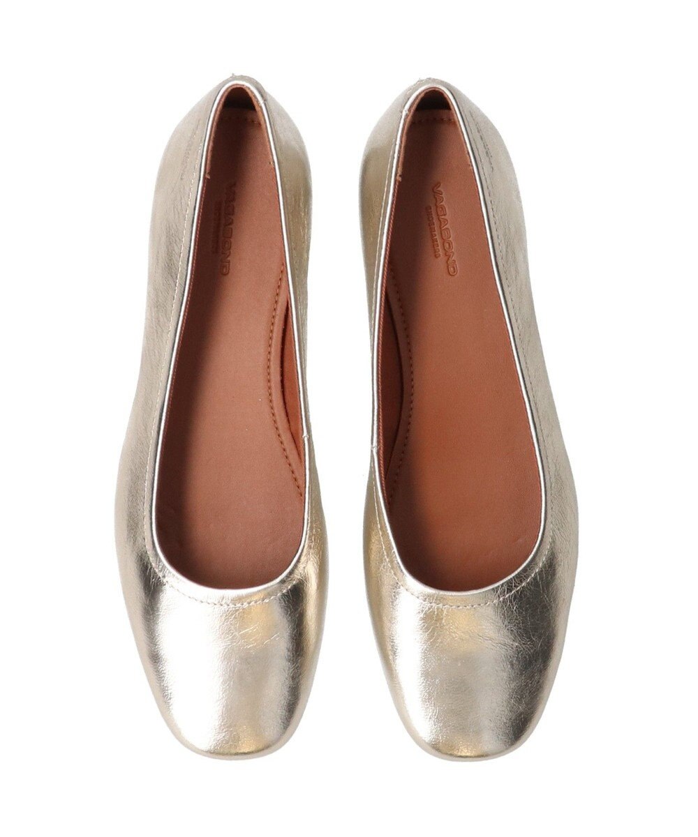 INTER-CHAUSSURES 【VAGABOND】メタリックレザーバレエシューズ 
