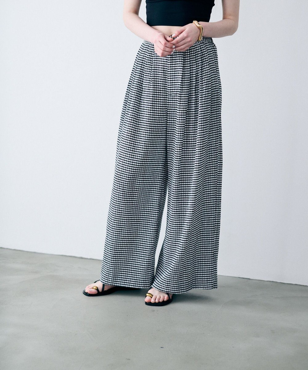 uncrave ギンガムチェック ワイドパンツ 