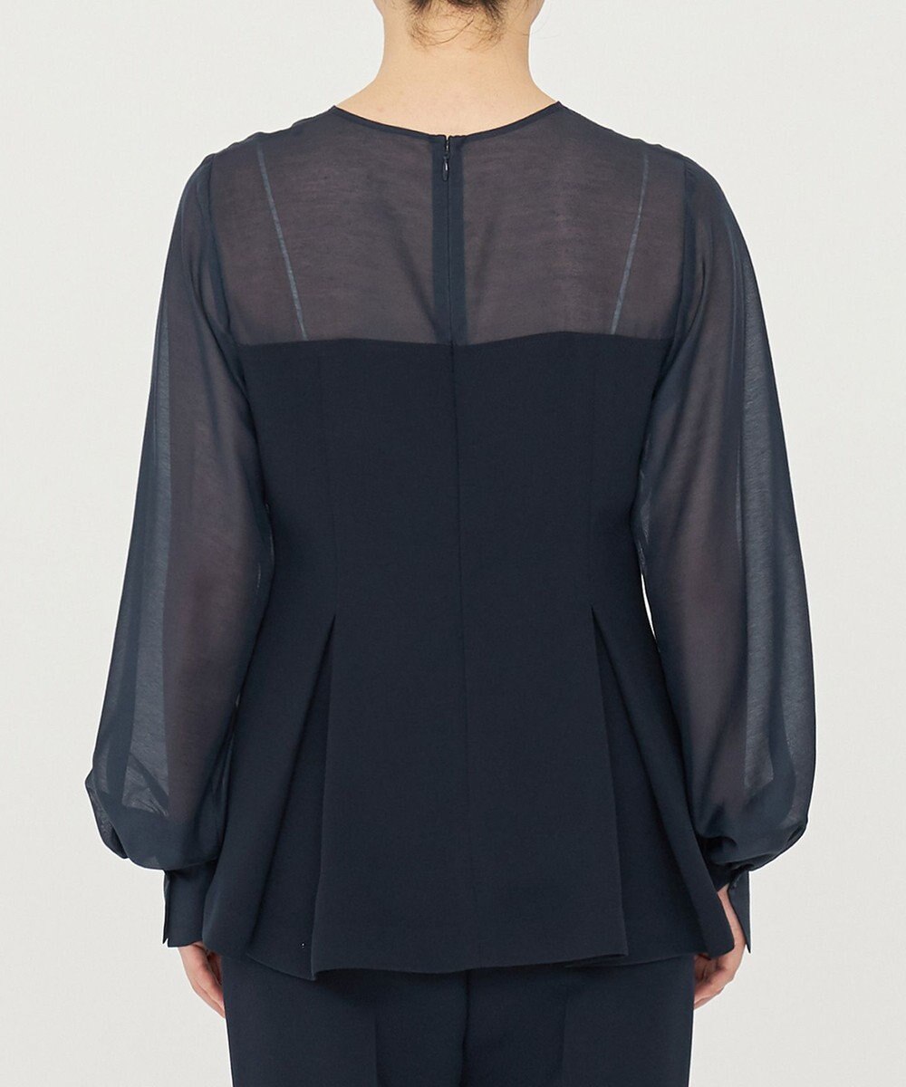 uncrave 【防シワ・洗濯機洗い可】ウォッシャブルダブルクロス ビスチェ ブラウス 