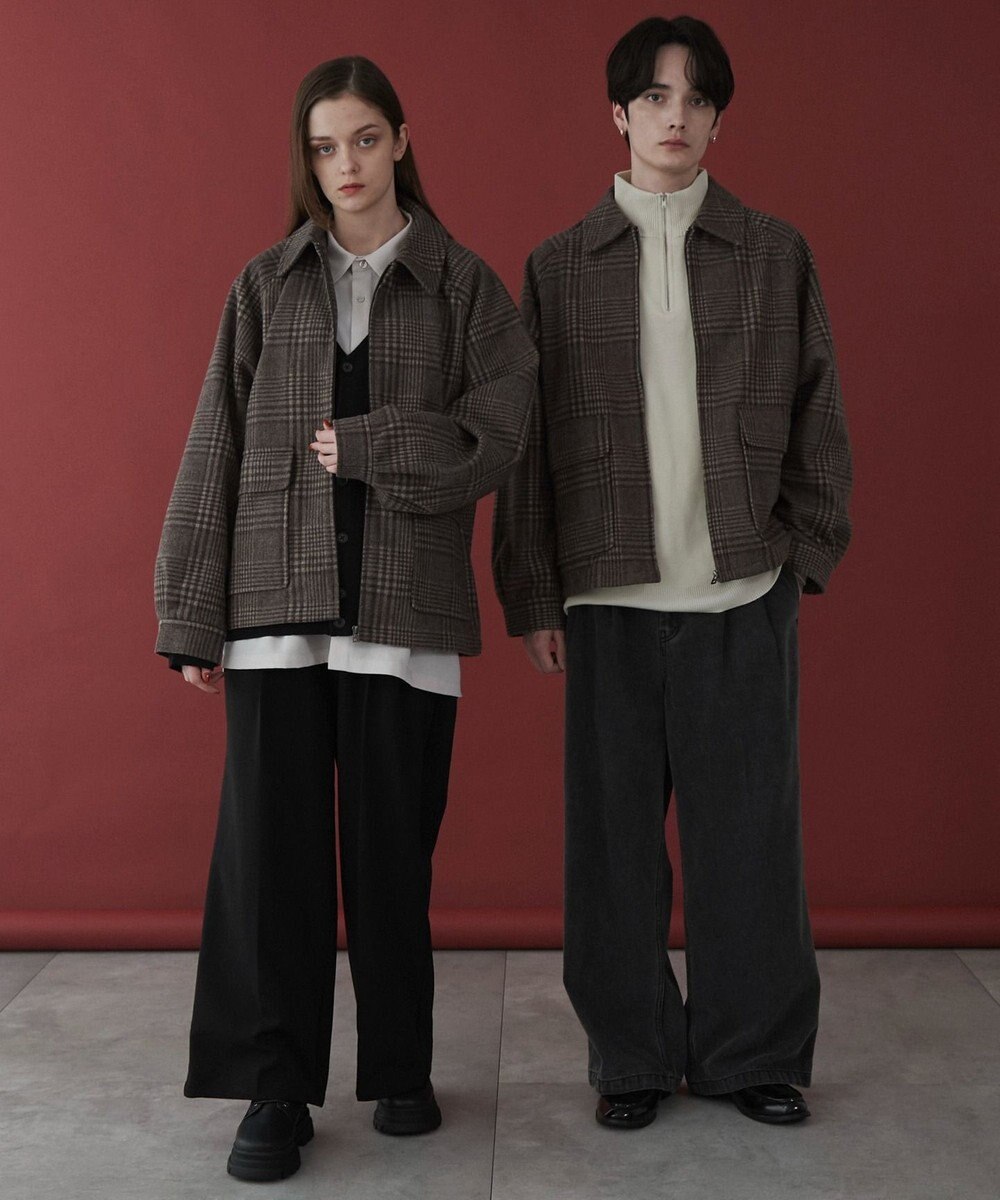 WEGO 【ユニセックス着用ITEM】メルトンショートZIPブルゾン 