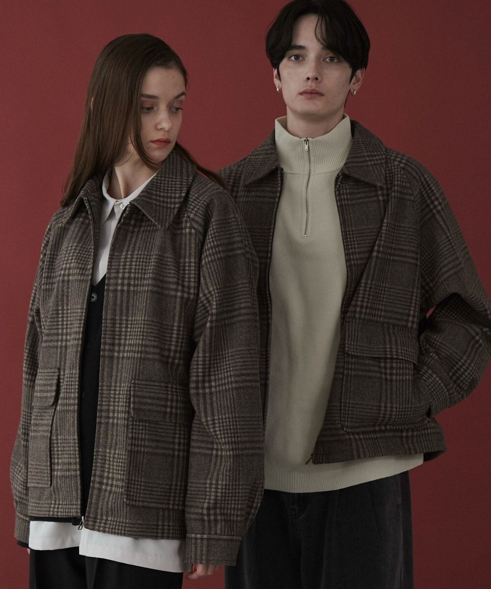 WEGO 【ユニセックス着用ITEM】メルトンショートZIPブルゾン 