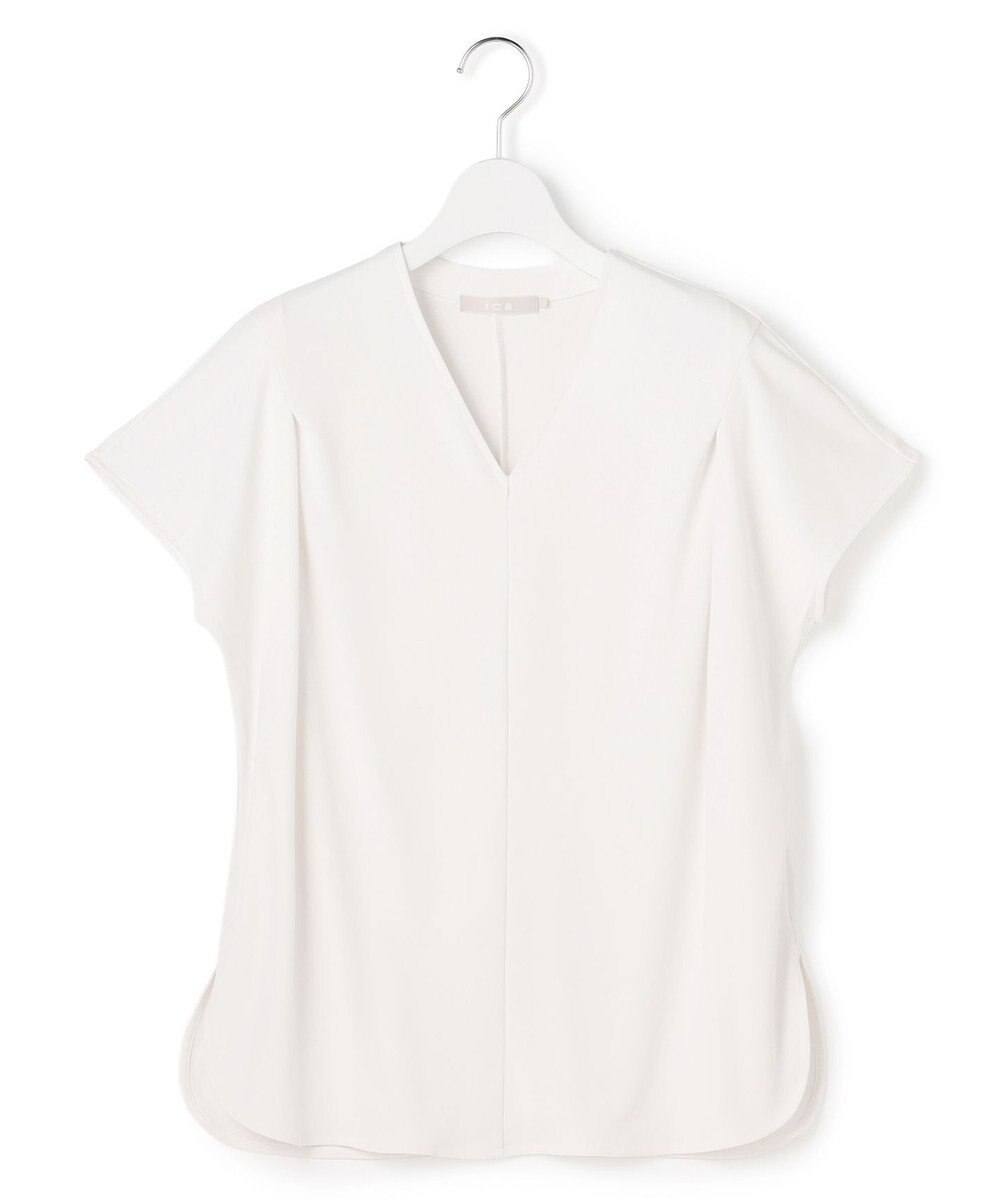 ICB L スパンプラチナム Vネックカットソー 