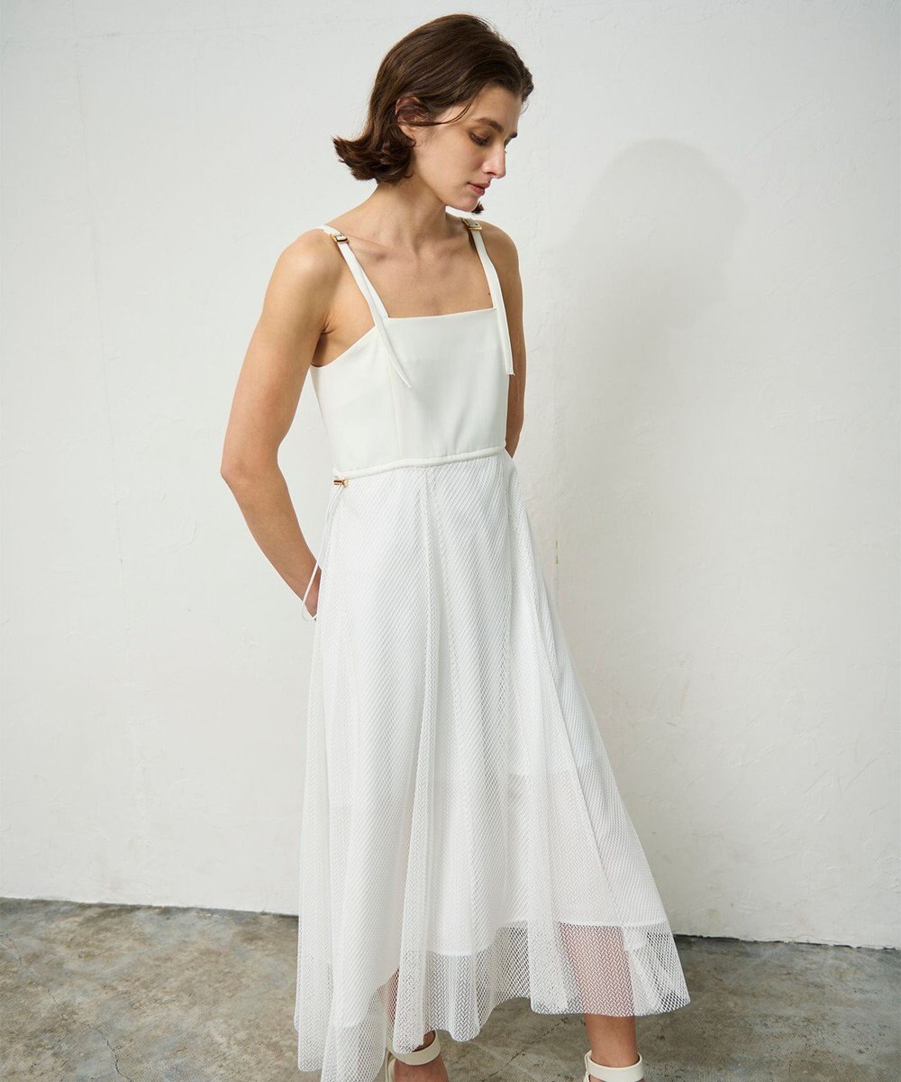 GRACE CONTINENTAL メッシュコンビキャミワンピース 