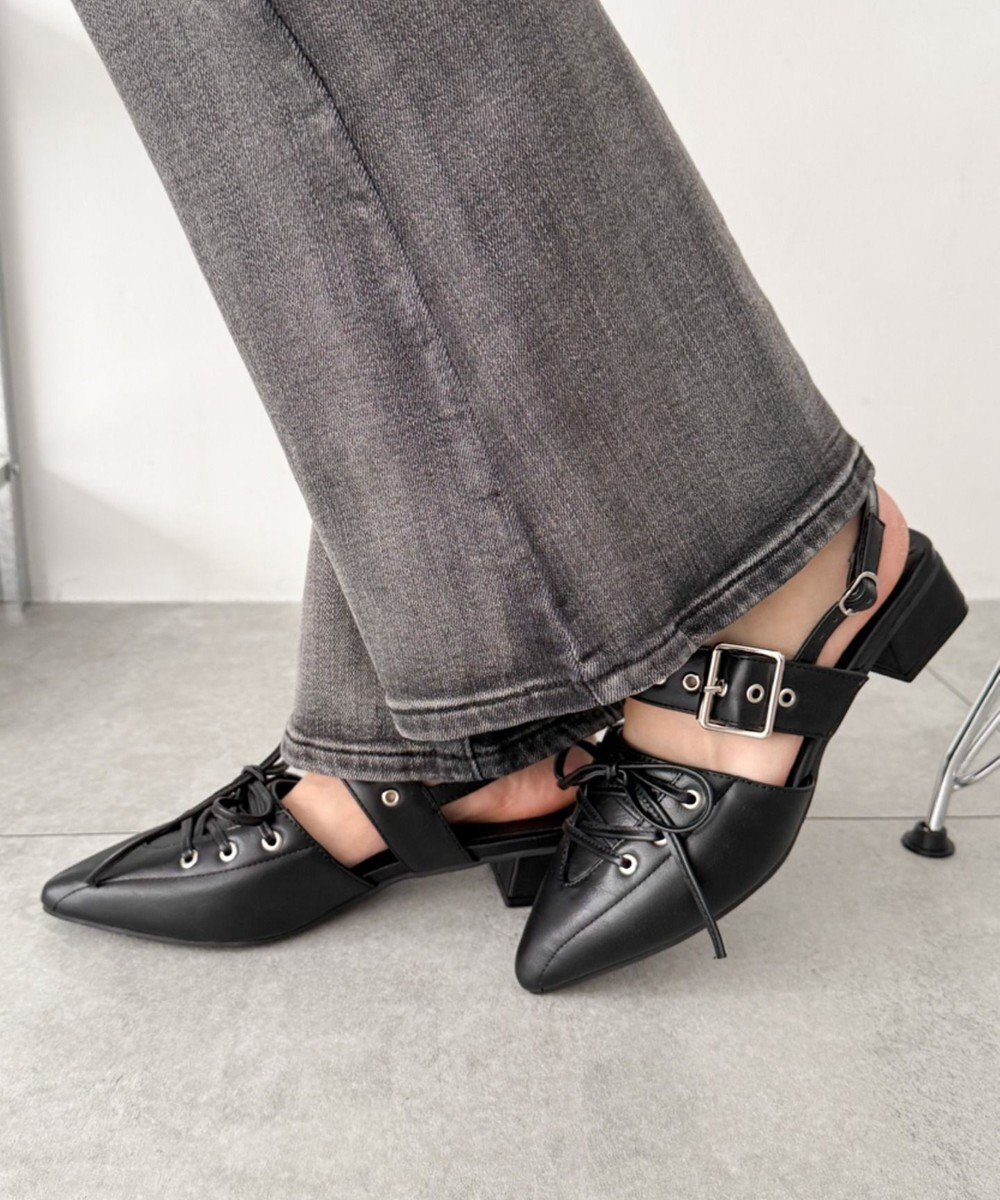 WEGO レースアップポインテッドシューズ 