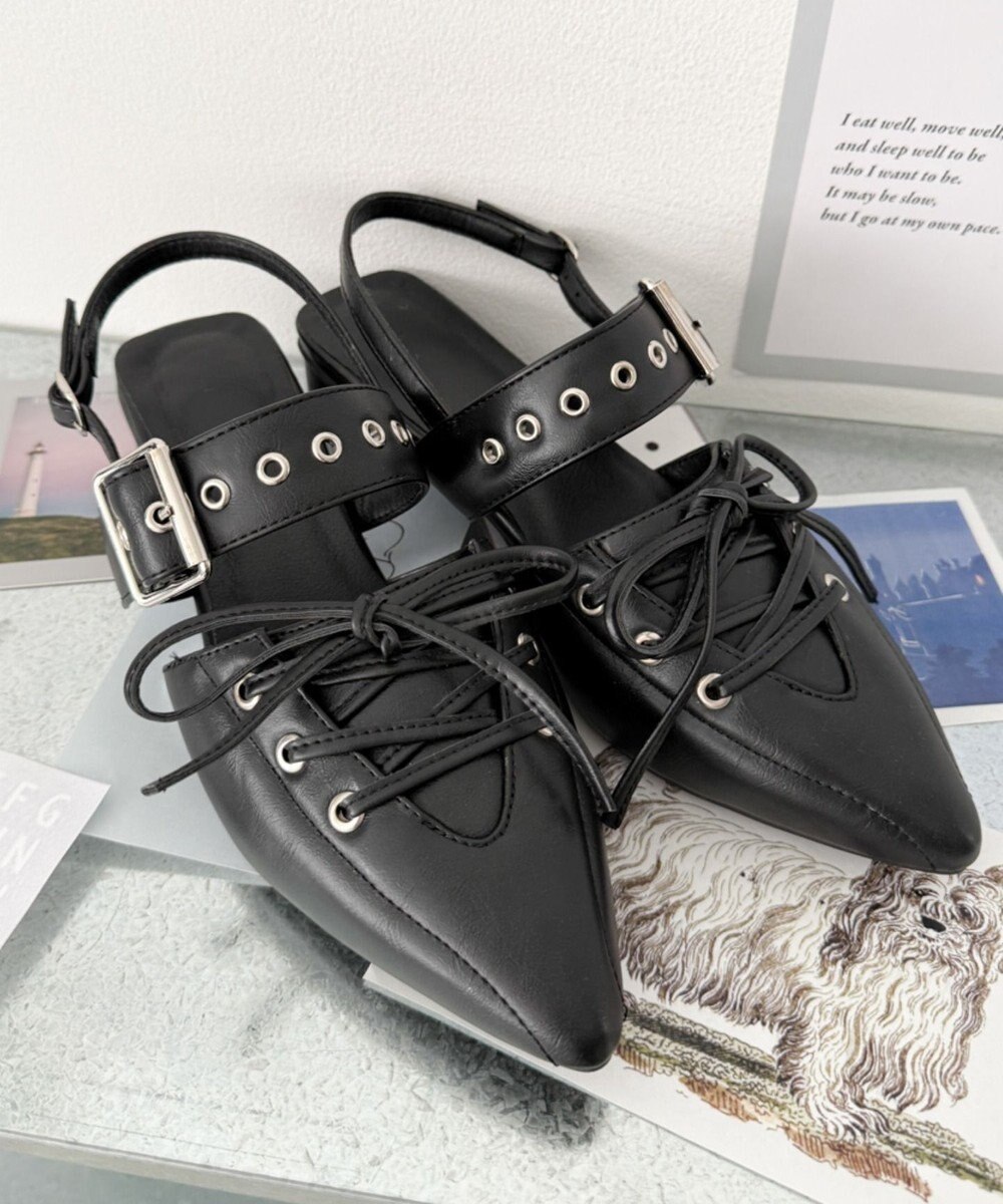 WEGO レースアップポインテッドシューズ 