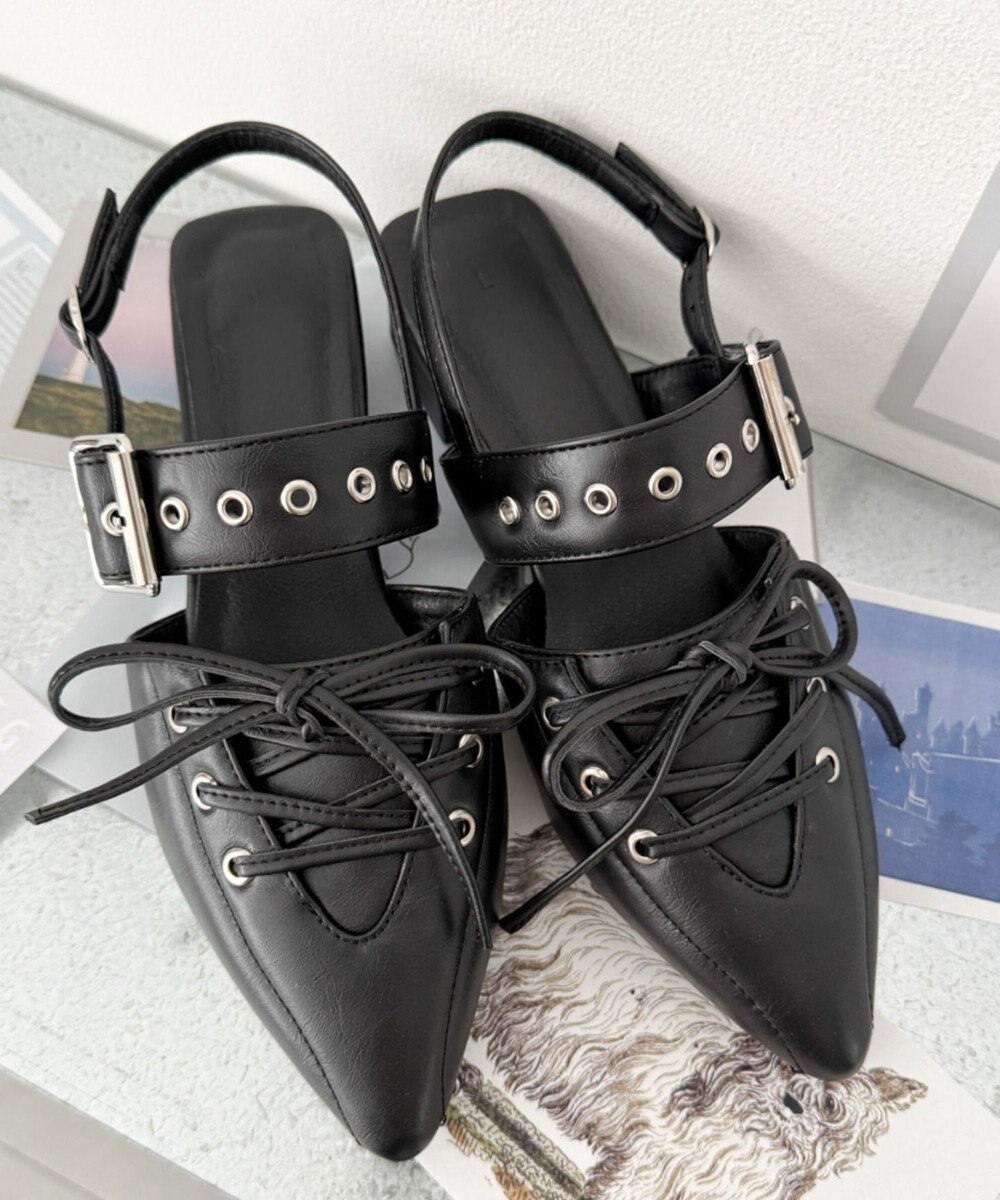 WEGO レースアップポインテッドシューズ 