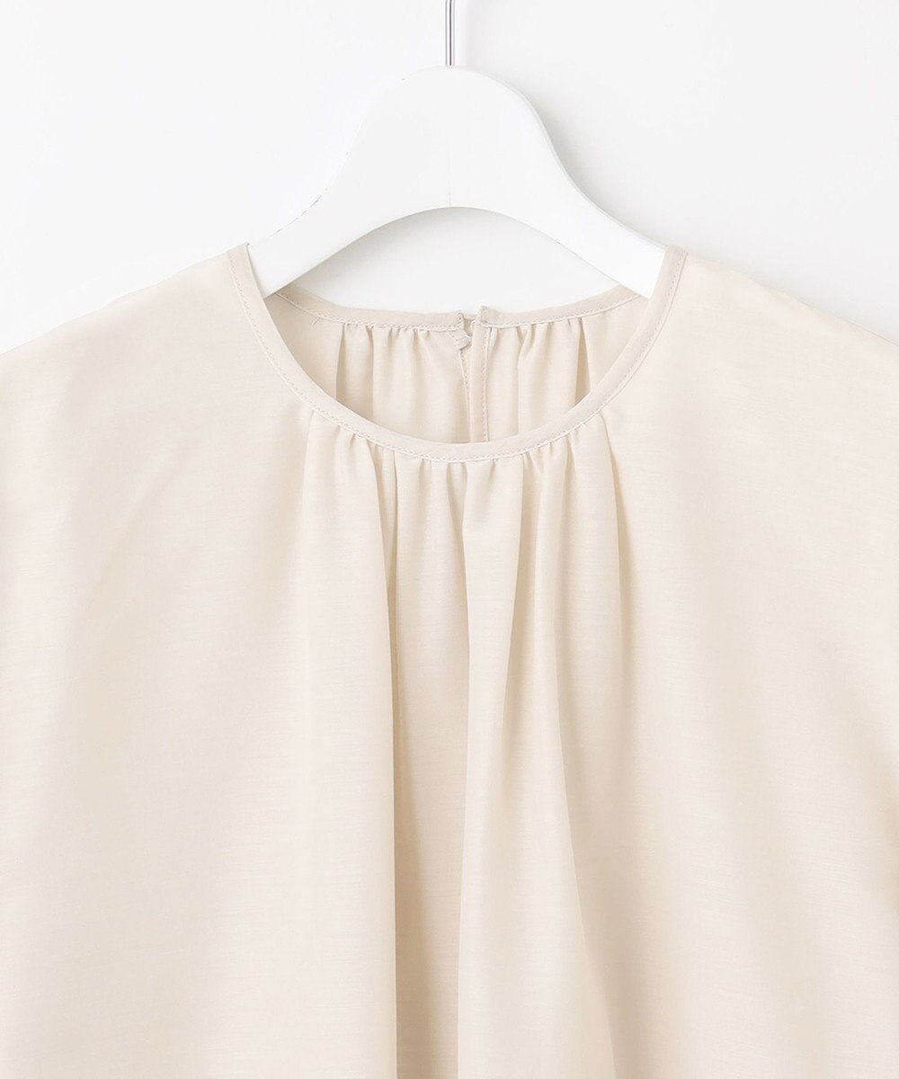 自由区 L 【洗える】シアーエンブロイダリープルオーバー ブラウス 