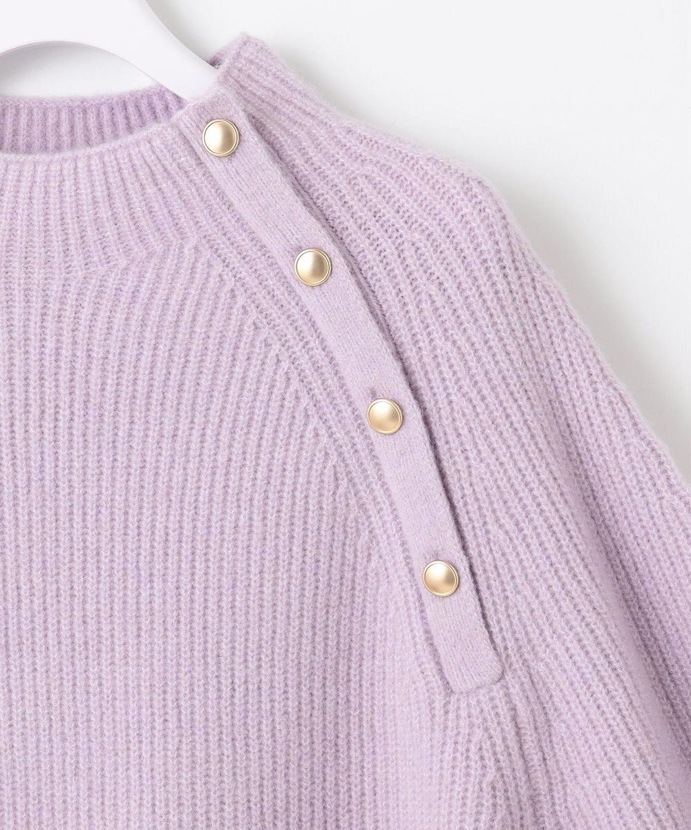 ANY SIS 【洗える】ボトルネックボタンポイントAir ニット 