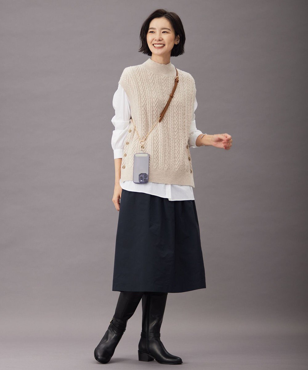 J.PRESS LADIES 【WEB限定・長さ調節可能】レザー スマホ ストラップ 