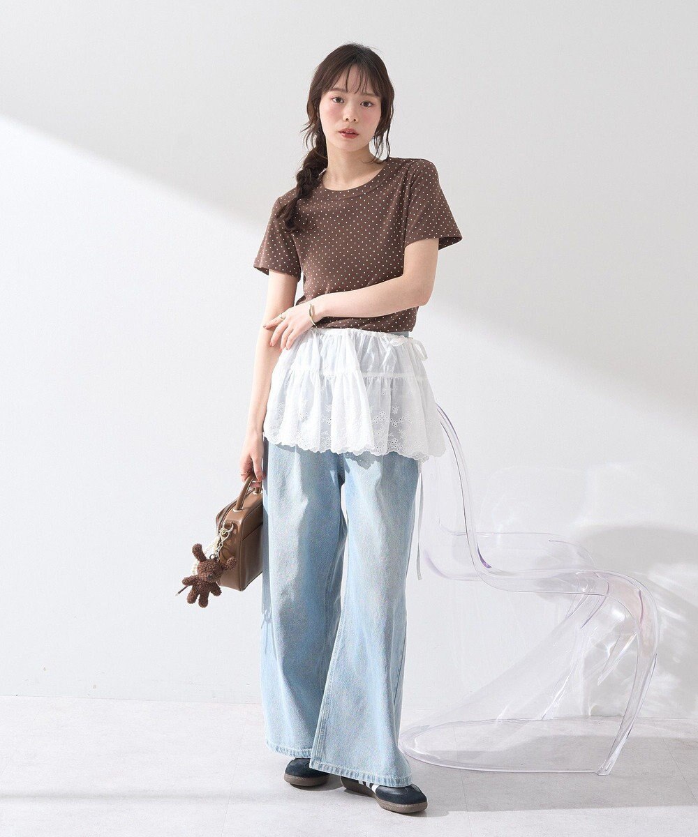 earth music&ecology ドットプリントＴシャツ 