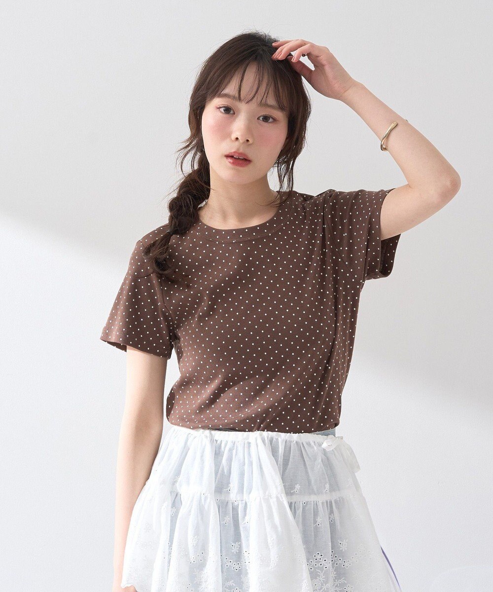 earth music&ecology ドットプリントＴシャツ 