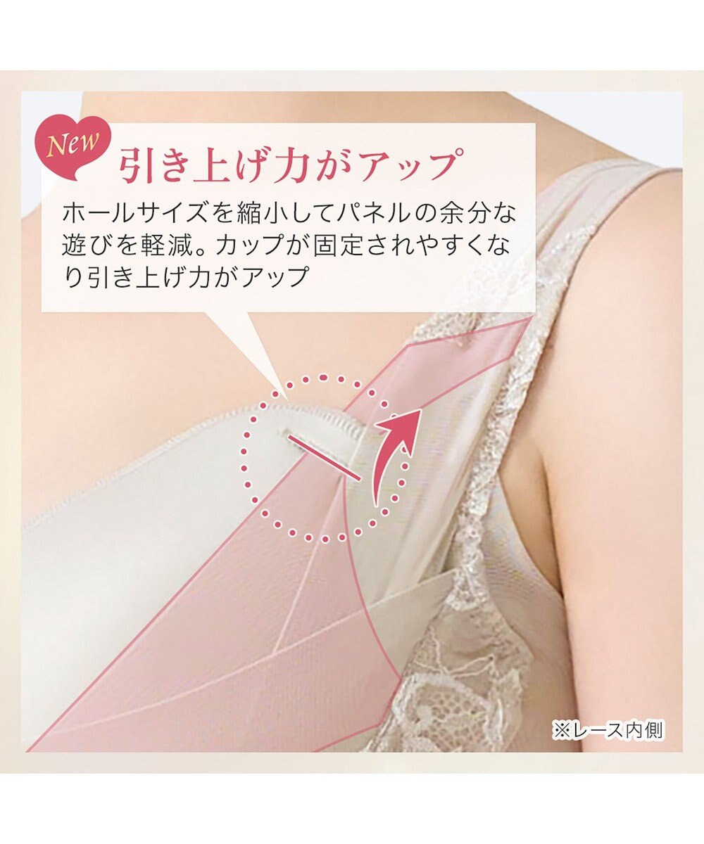 BRADELIS New York 【BRADELIS NewYork peace ブラデリス】ハートフルカップカシュクールブラ24 華やかレース ノンワイヤー 補正ブラ ブラジャー DB124102 