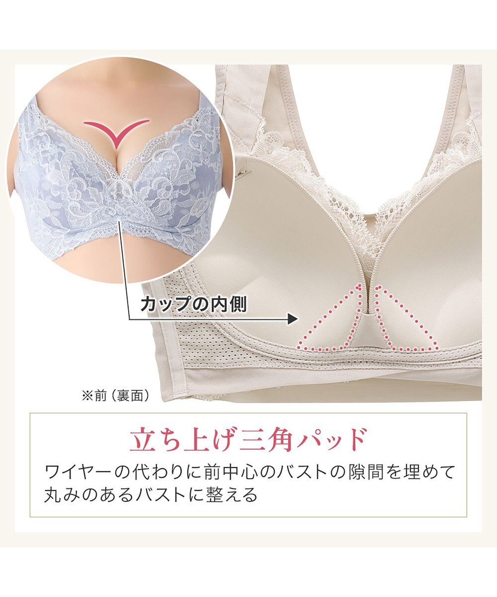 BRADELIS New York 【BRADELIS NewYork peace ブラデリス】ハートフルカップカシュクールブラ24 華やかレース ノンワイヤー 補正ブラ ブラジャー DB124102 