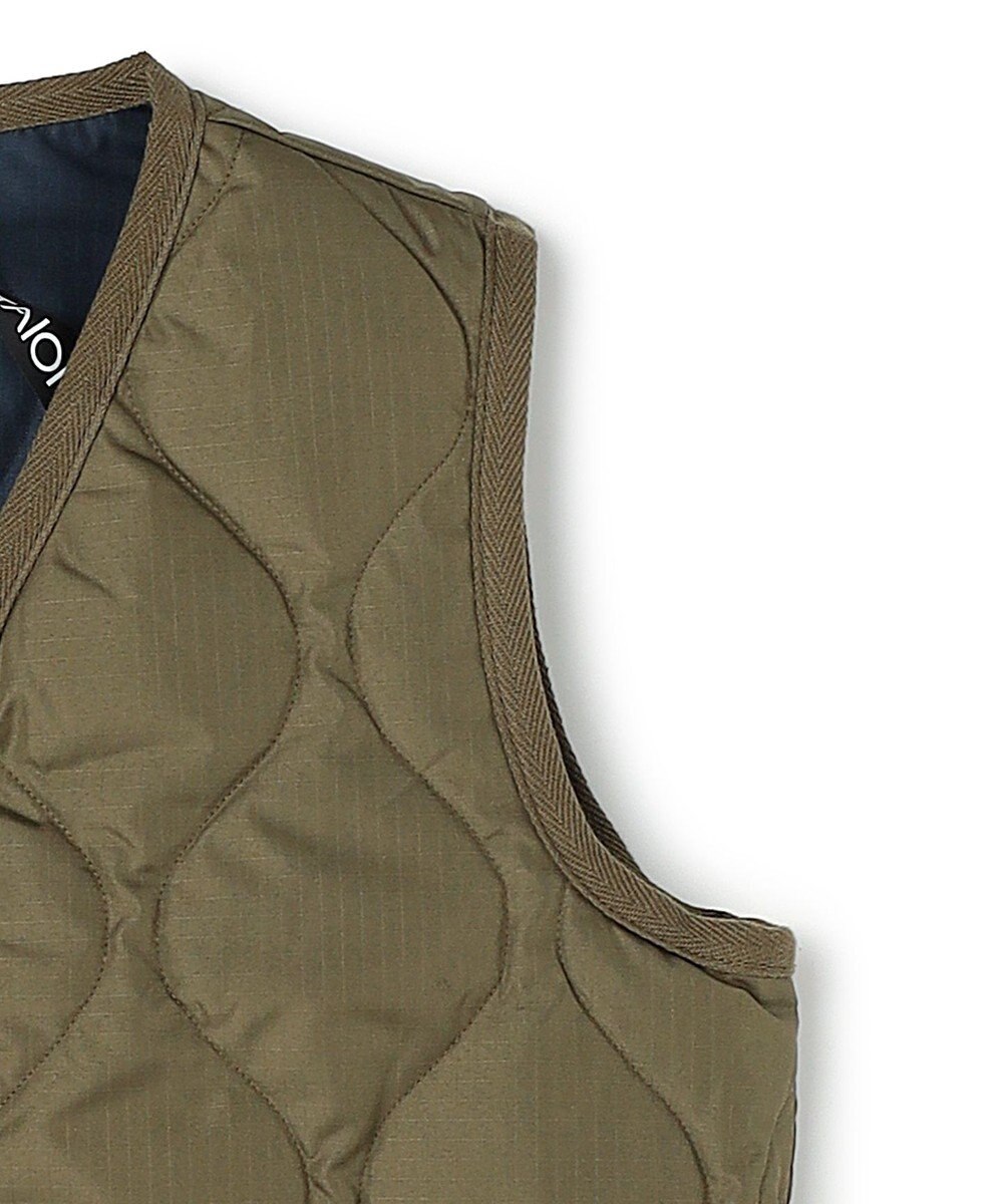 UNFILO 【120-150cm】TAION ミリタリーZIP Vネックダウンベスト(UNISEX) 