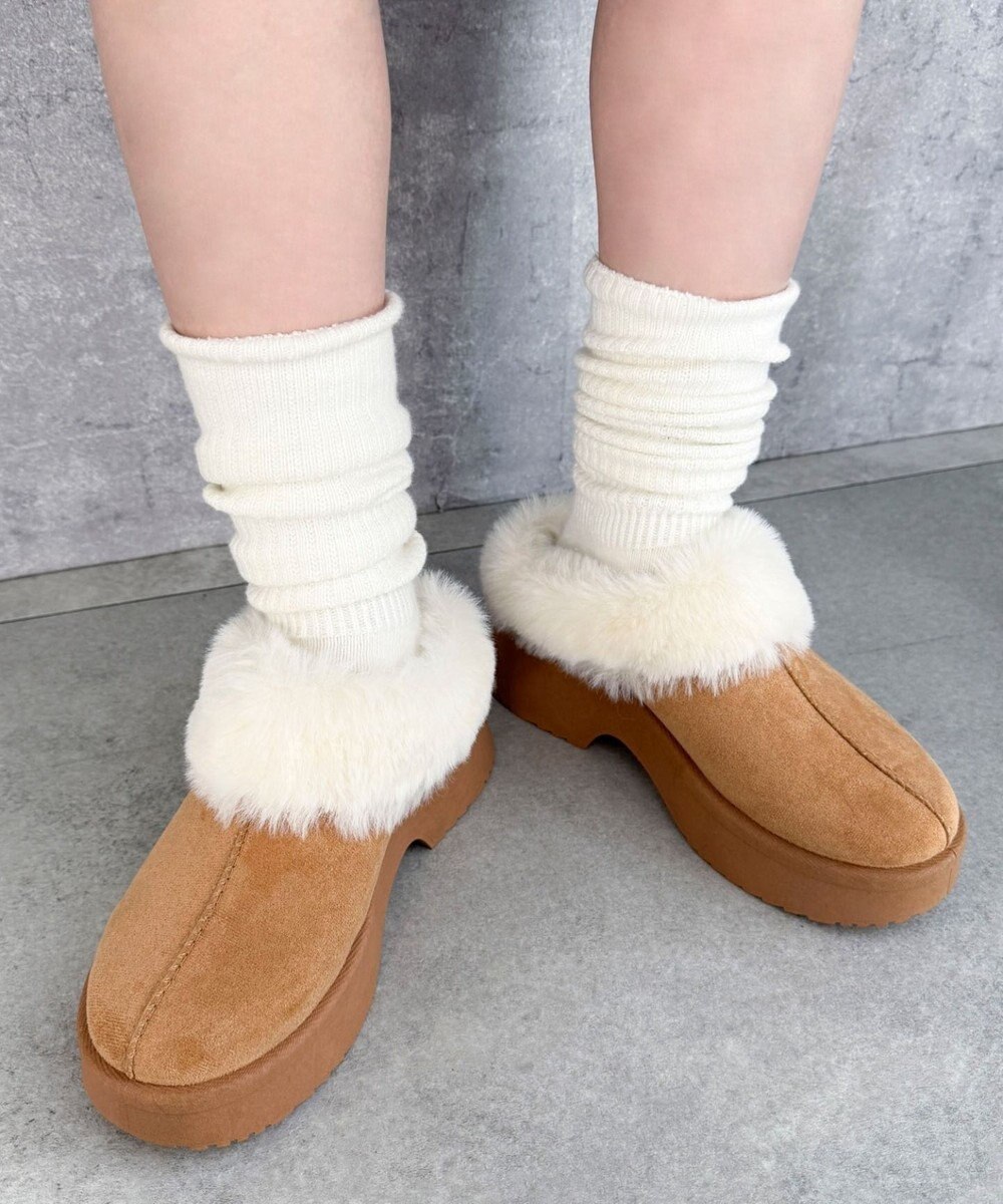 WEGO 【25年秋冬新作/あったかい】ムートンタッチサボ 