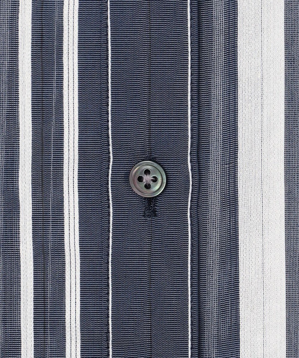 J.PRESS LADIES 【洗える】SHEER dobby ストライプ シャツカラー ブラウス 