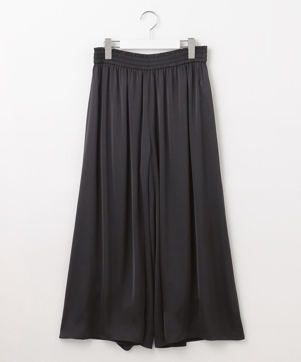 自由区 L 【カタログ掲載・セットアップ対応・ウエストゴム・洗える】セミブライトサテンギャザー パンツ 