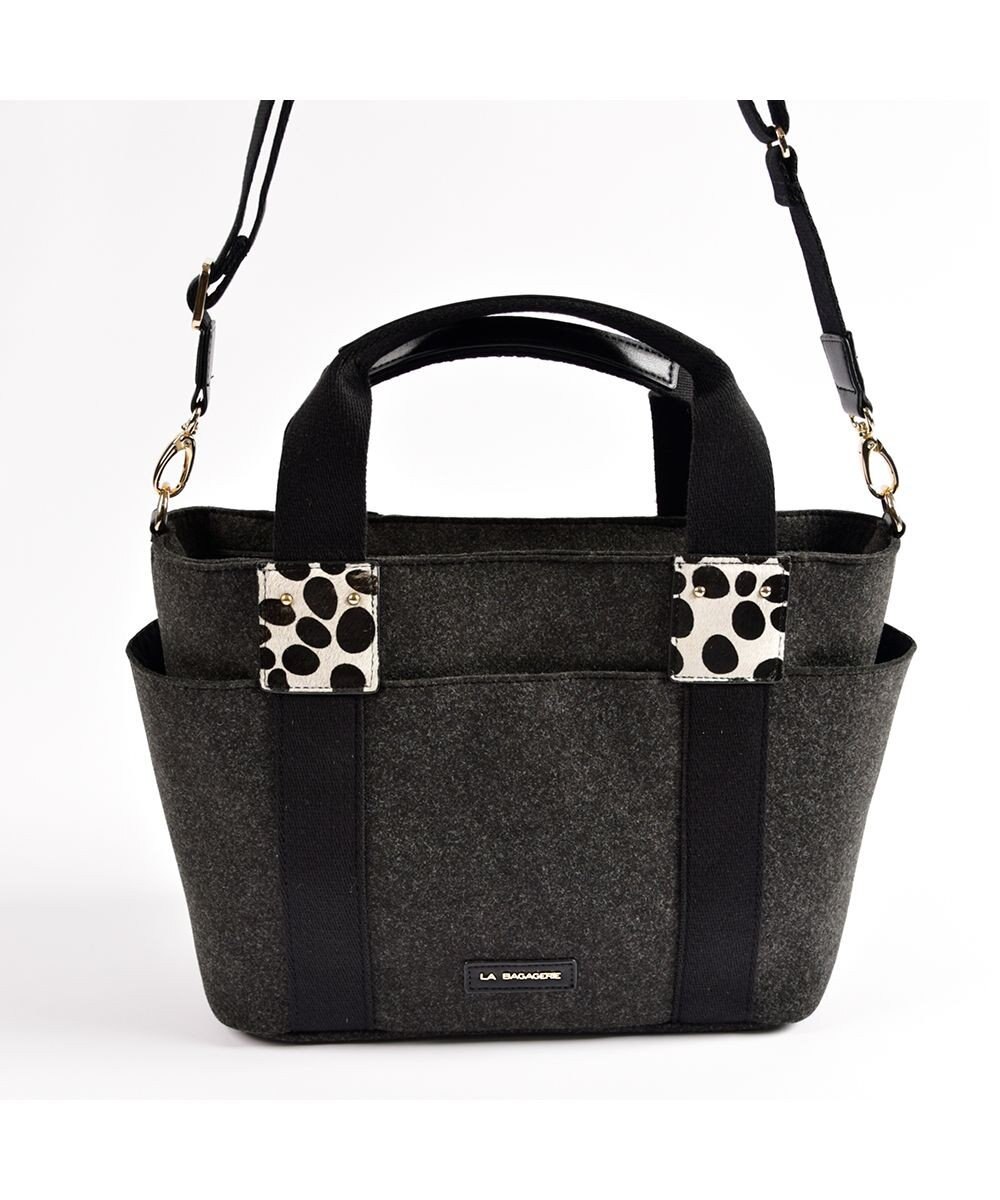 LA BAGAGERIE フェルト×カウヘアートート 