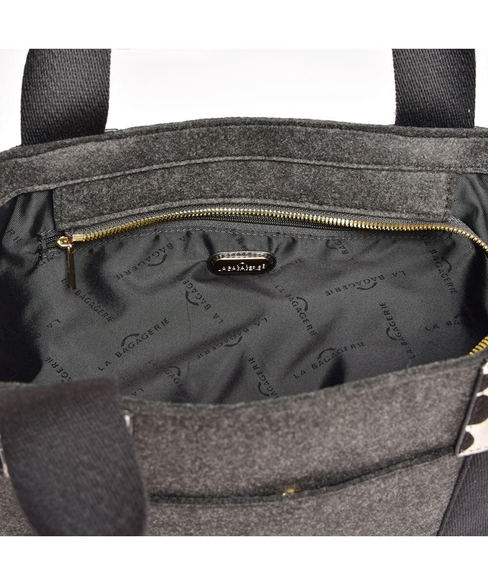 LA BAGAGERIE フェルト×カウヘアートート 