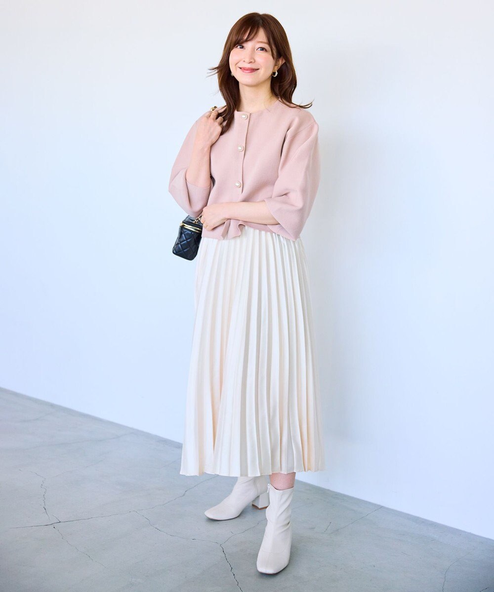 Feroux サテン プリーツスカート 