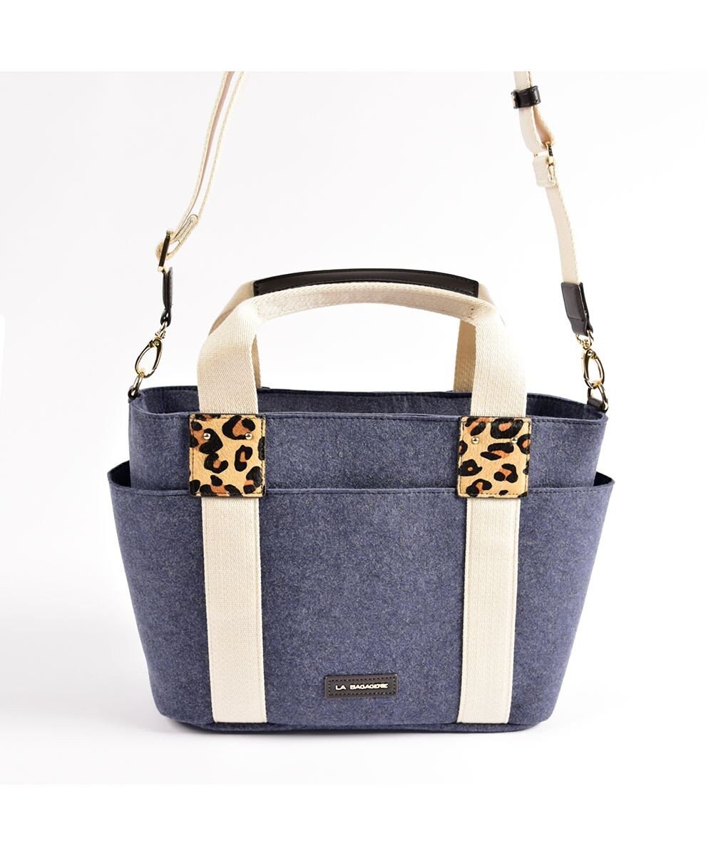 LA BAGAGERIE フェルト×カウヘアートート 