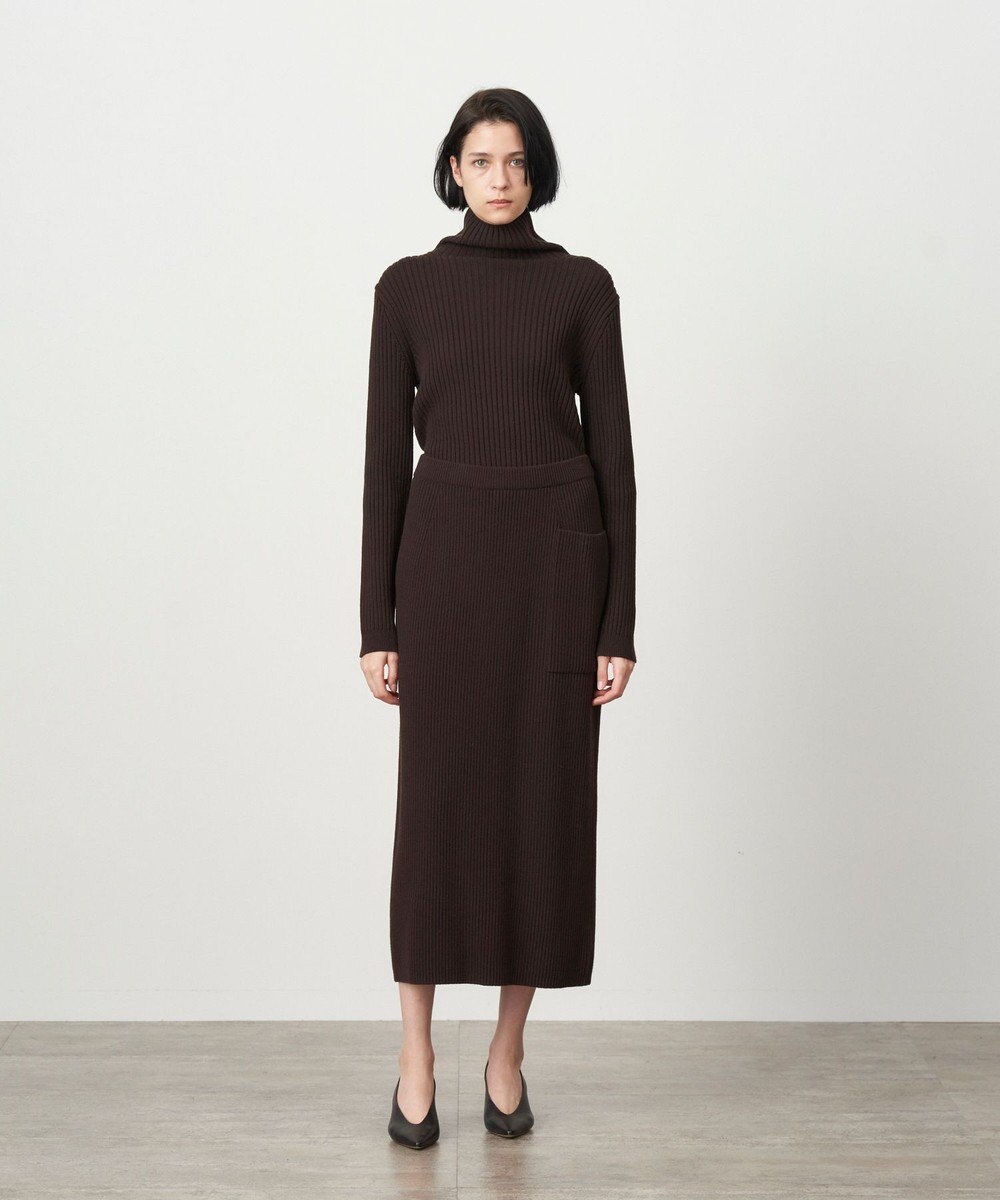 ATON NATURAL DYED WOOL | ストレートリブスカート 