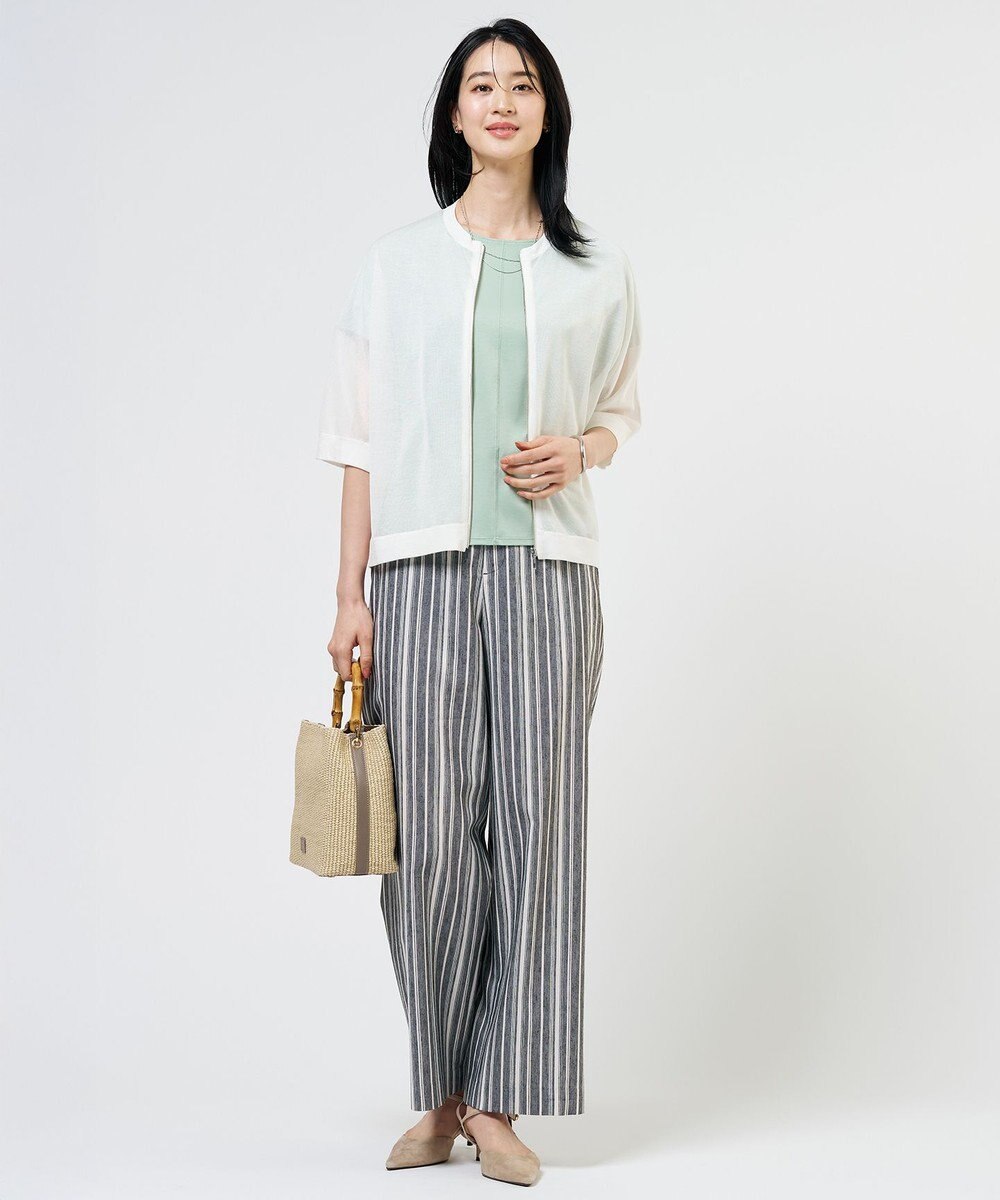 J.PRESS LADIES L 【2WAY】コットンスムース フレンチスリーブ カットソー 
