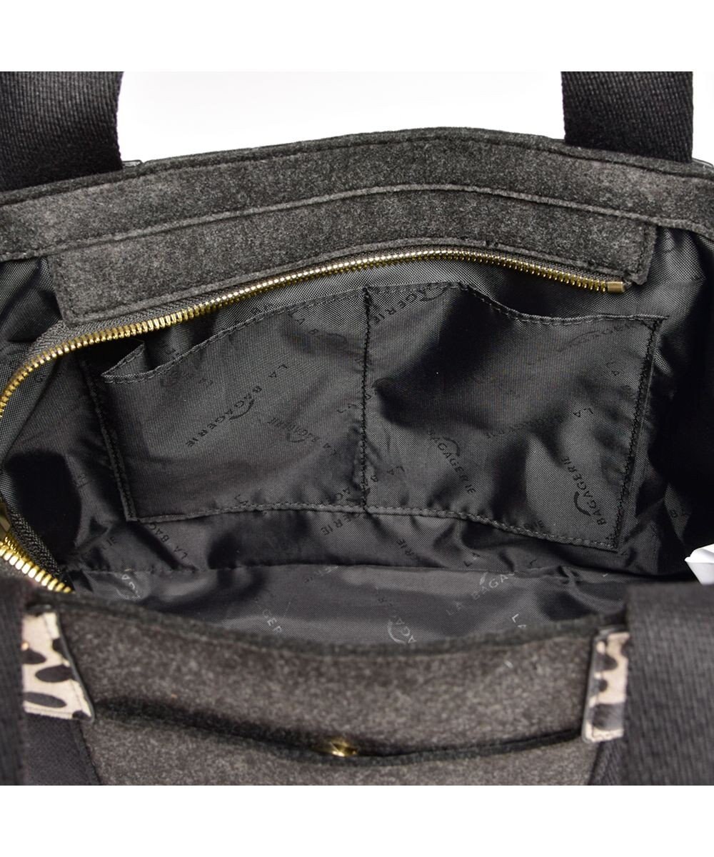 LA BAGAGERIE フェルト×カウヘアートート 