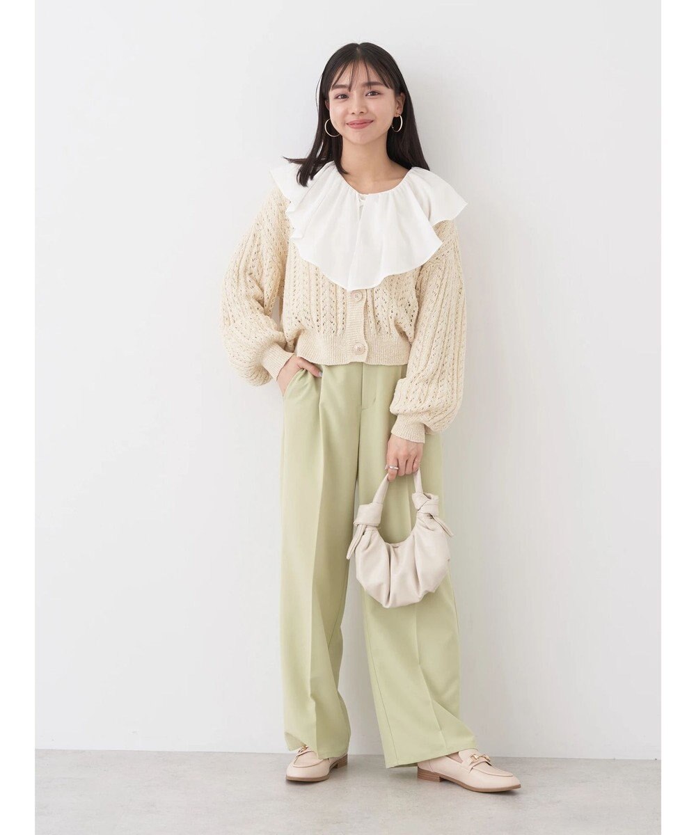 earth music&ecology ラッフルカラーブラウス 