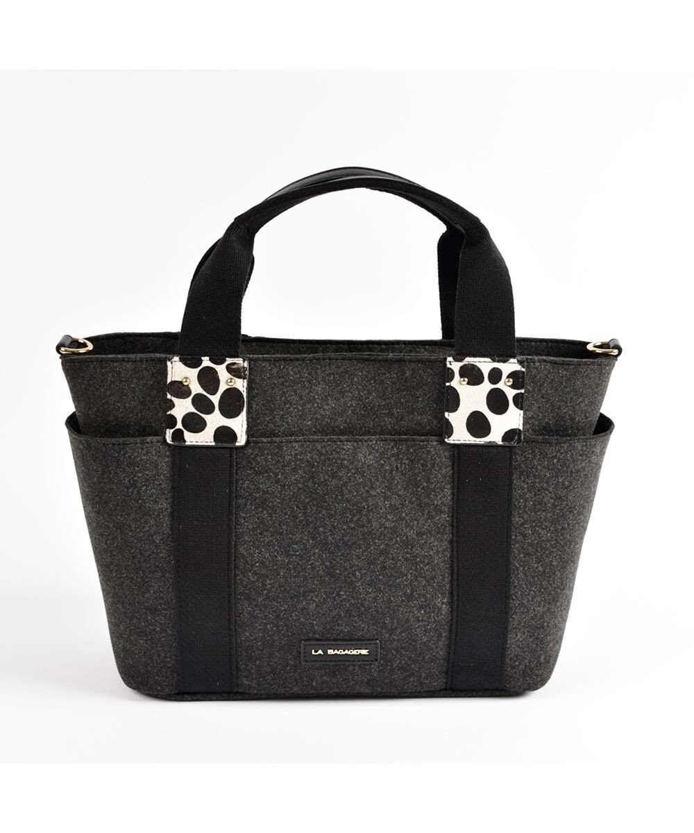 LA BAGAGERIE フェルト×カウヘアートート 