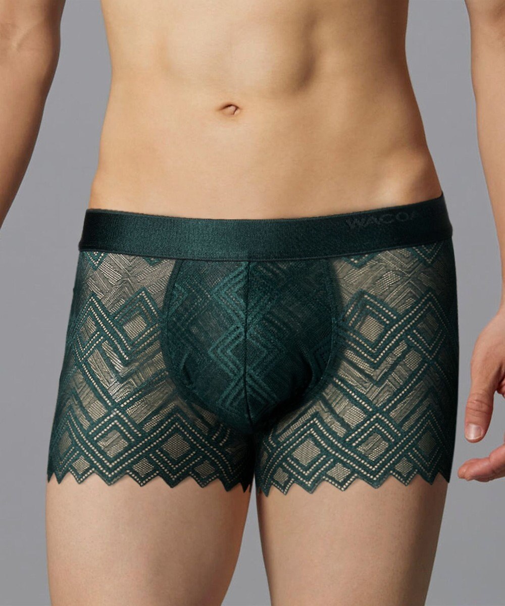 WACOAL MEN WACOAL MEN ボクサーパンツ 【レースボクサー】 フロント快適グラマラス 通気性(本体) 前閉じ 下着 メンズ WT3828 /ワコールメン 