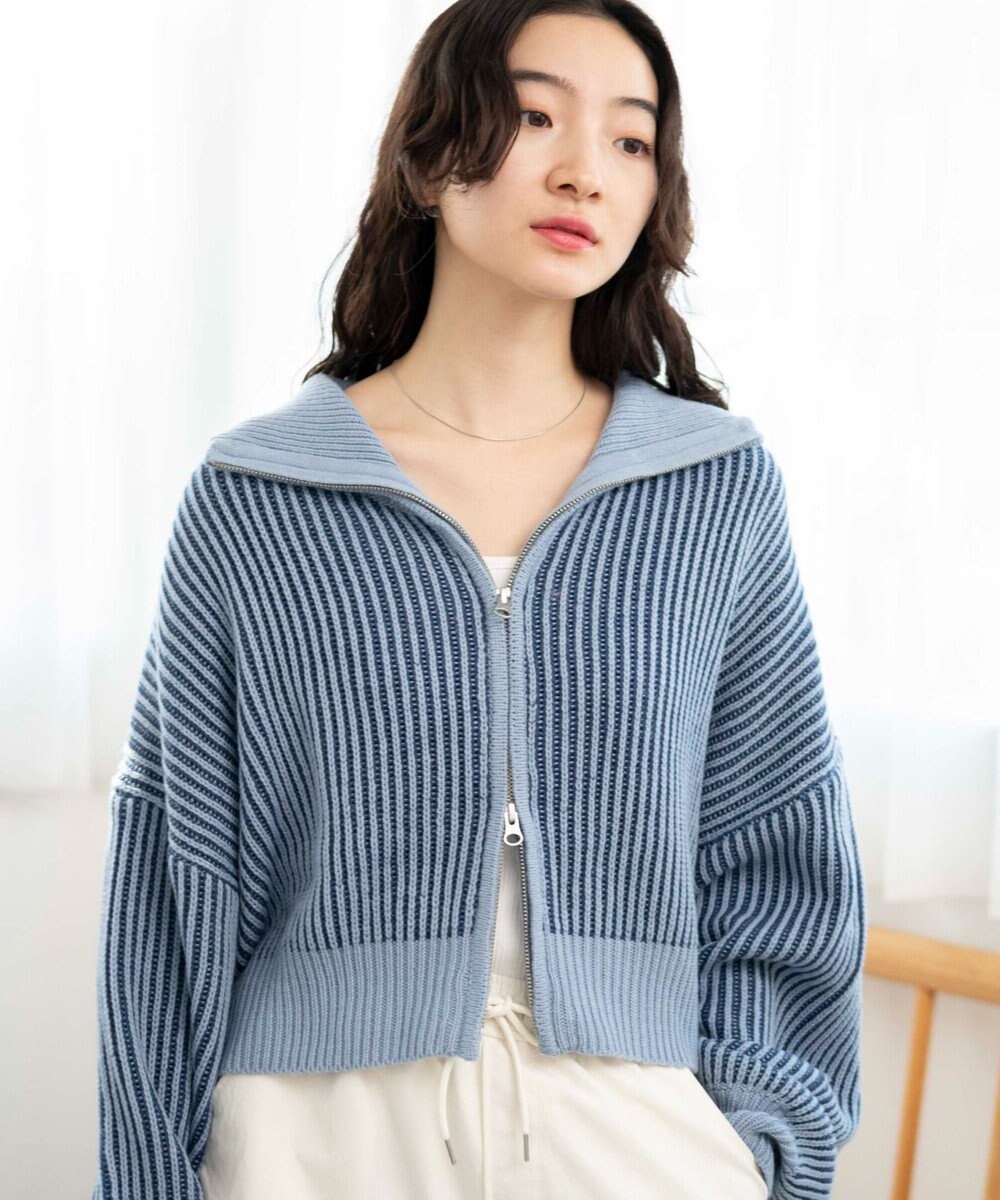 WEGO ダブルジップショートカーデ 