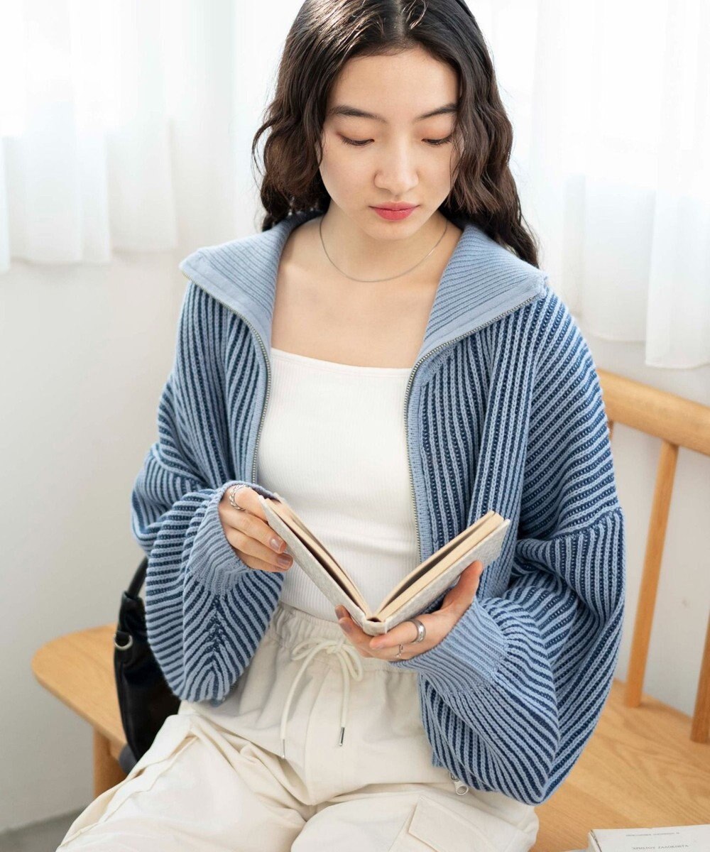 WEGO ダブルジップショートカーデ 