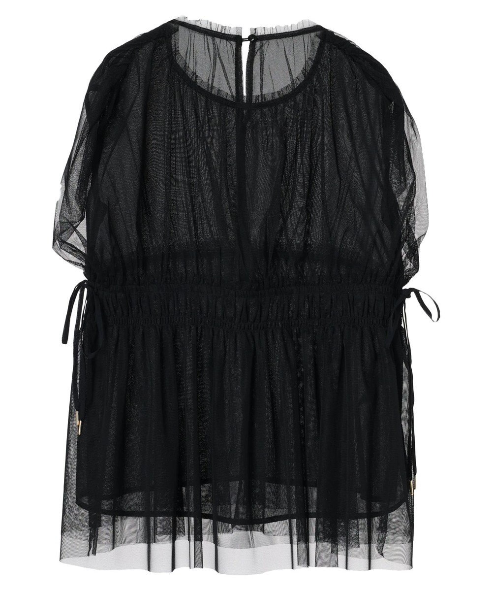 YECCA VECCA チュールギャザーブラウス 