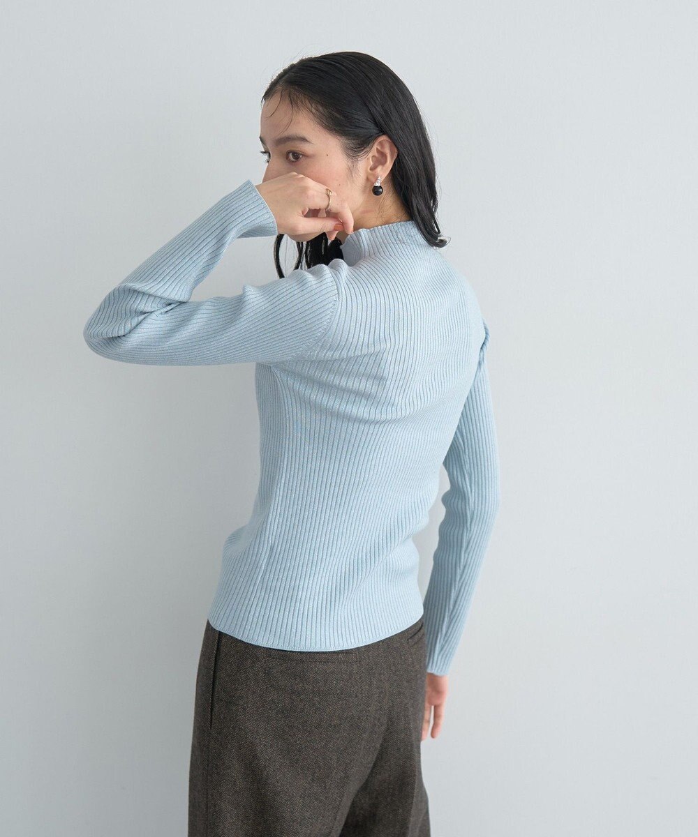 YECCA VECCA ラメ混ハイネックリブニット 