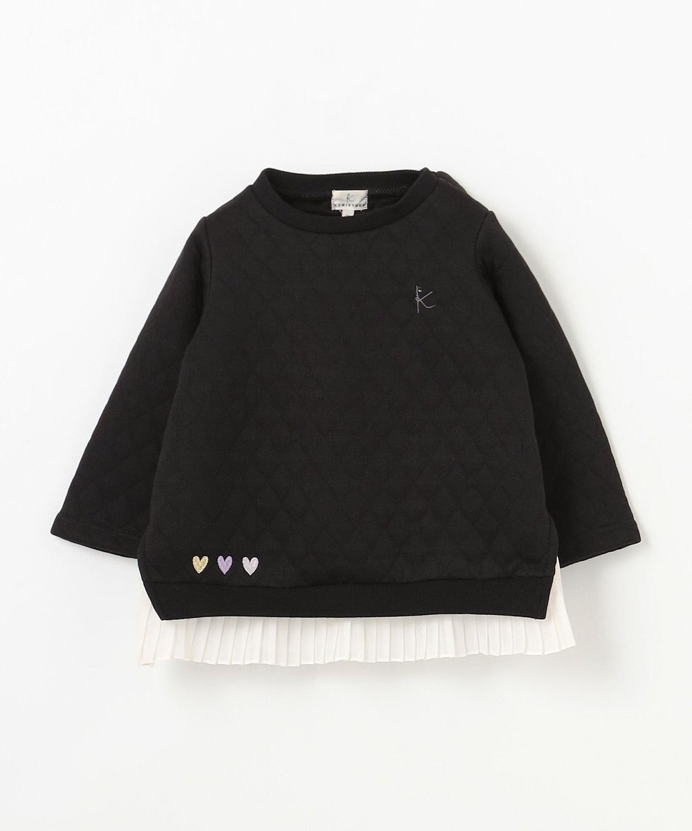 組曲 KIDS 【90-100㎝】ハートキルトジャガード トレーナー 