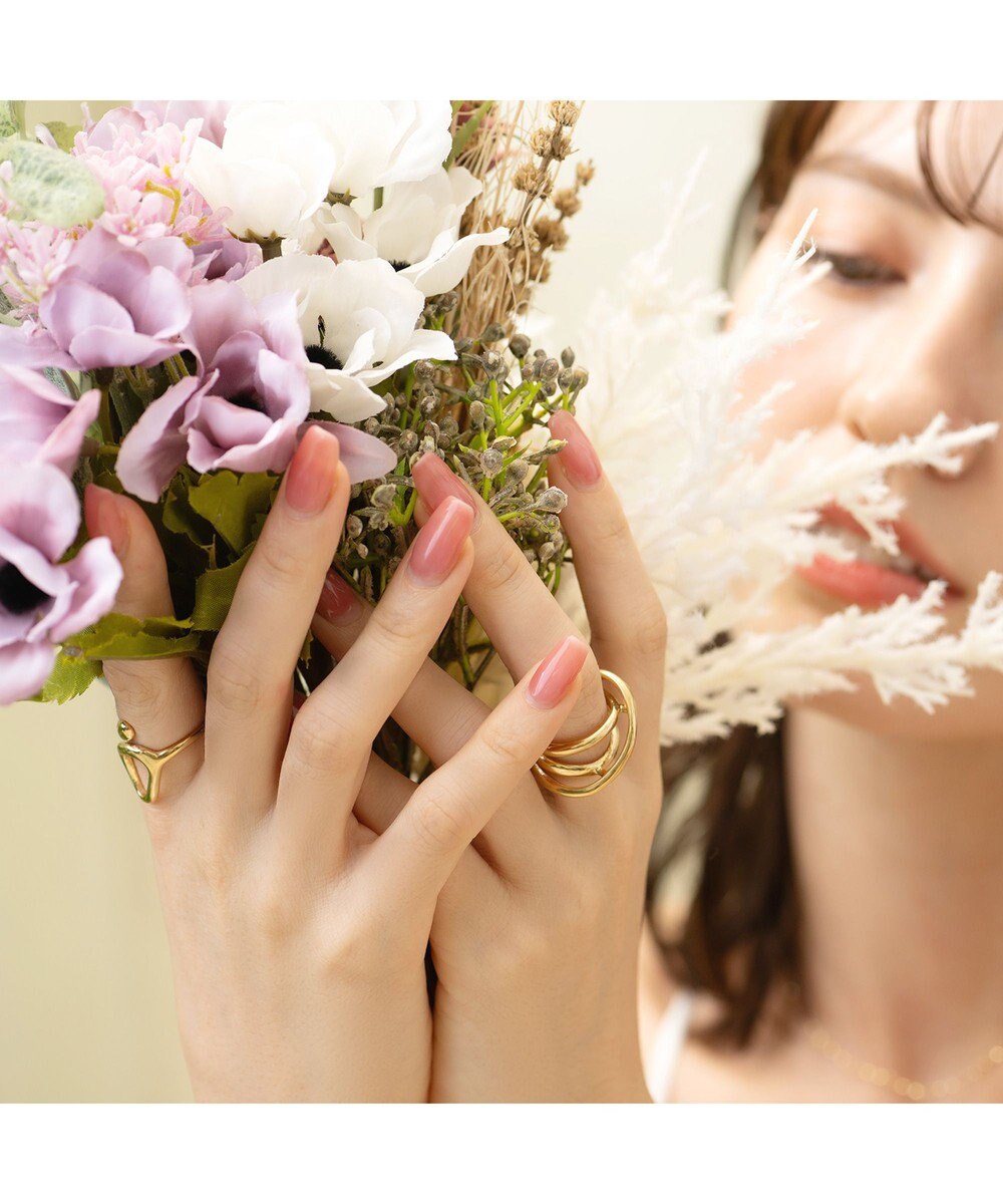 blancotokyo 【金属アレルギー対応/サイズフリー】クロスリング NUBE 