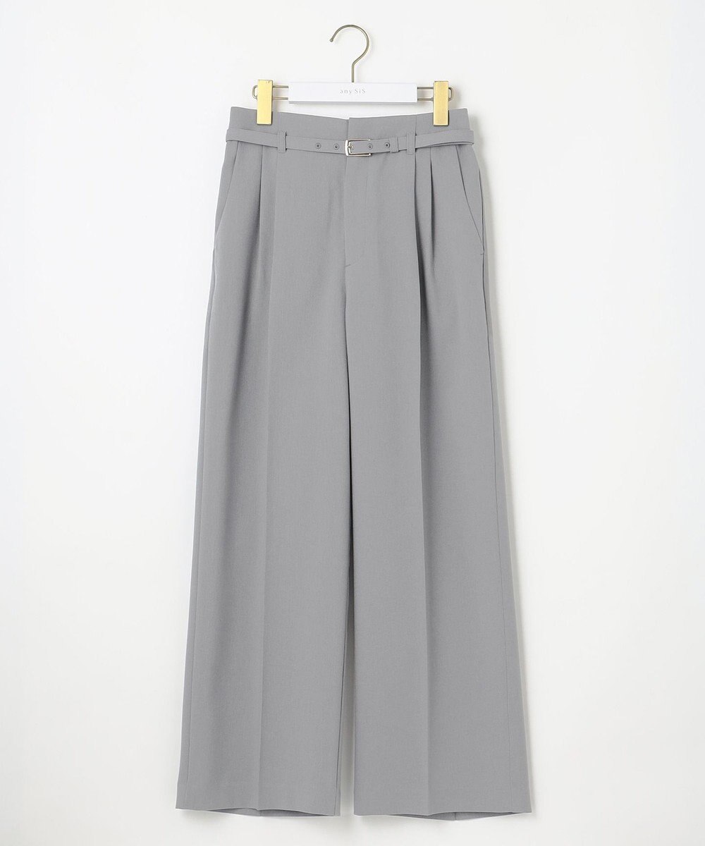 ANY SIS L 【洗える】ドライオックスタック ワイドパンツ 