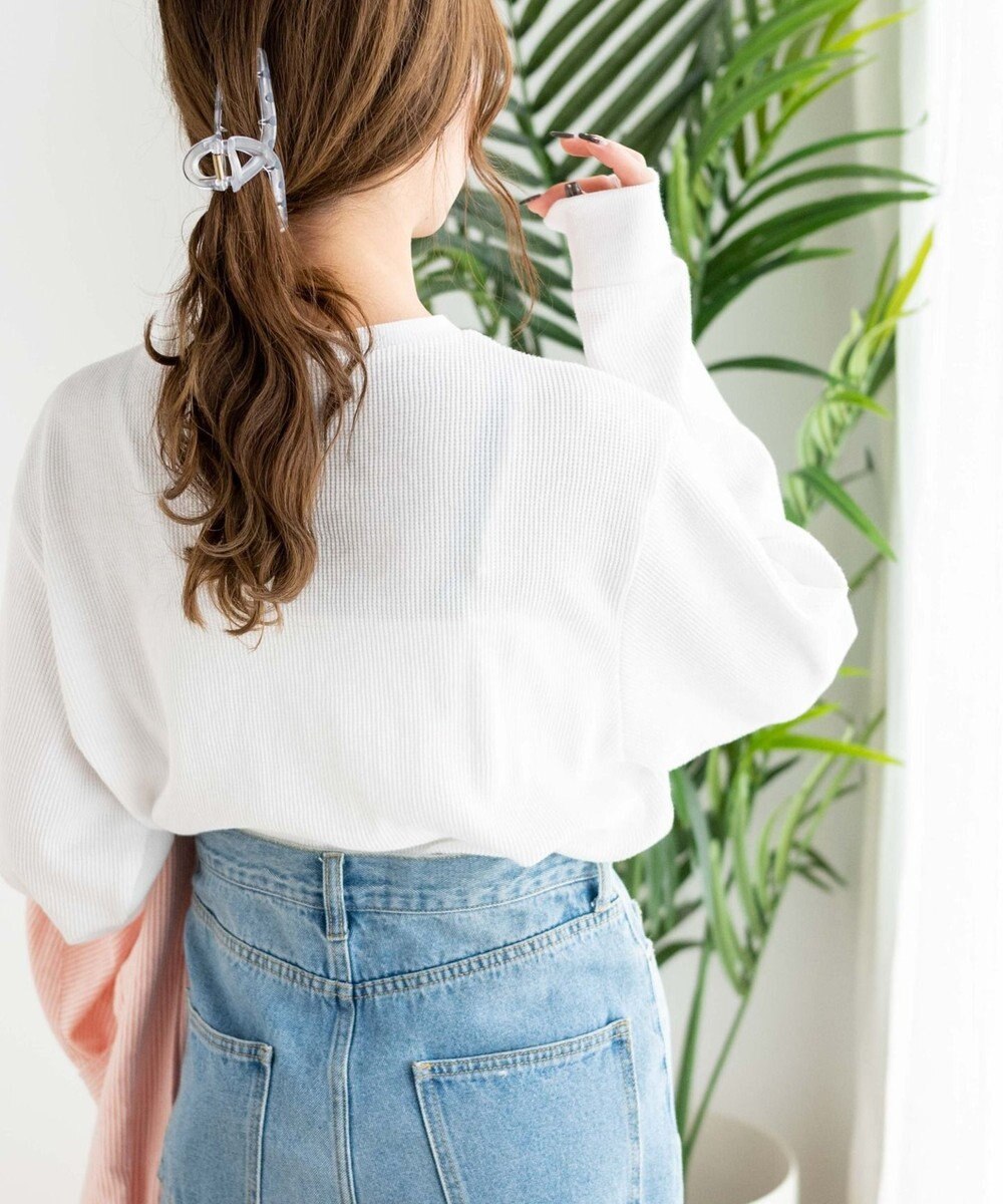 WEGO スリットワッフルロングスリーブT 