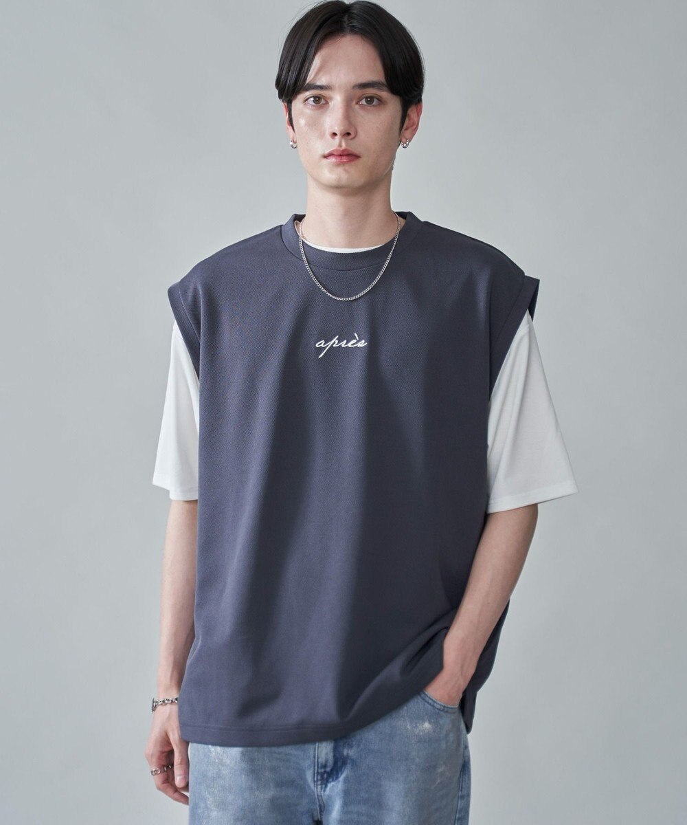 WEGO 【２点セット/ベスト×Tシャツ】アンサンブルベスト（SS） 