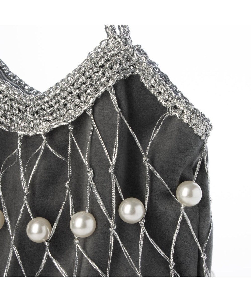 UNBILLION カカトゥ kakatoo / パール風ビーズ編み込メッシュバッグ 