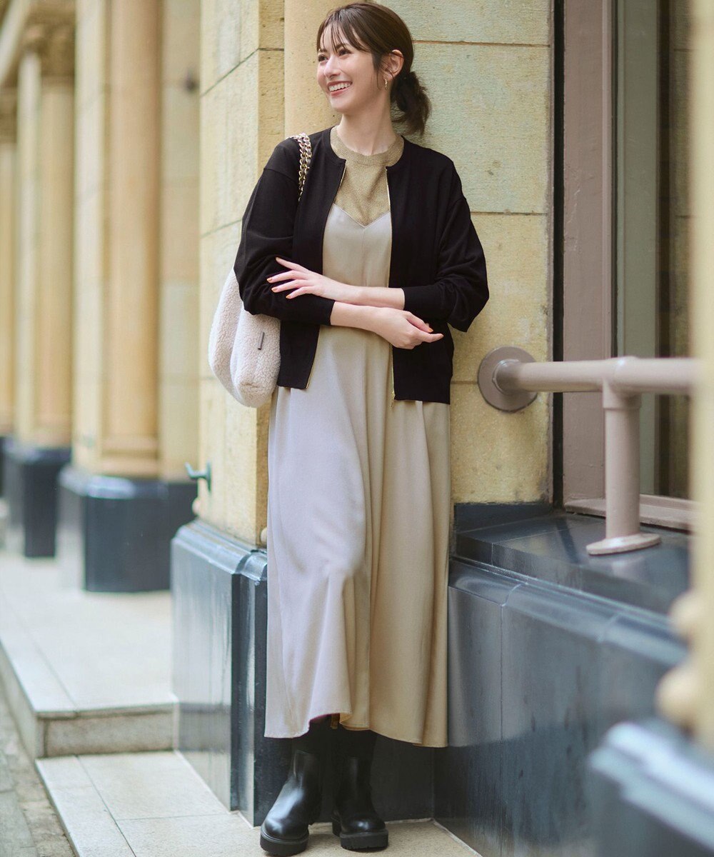 23区 【洗える】オータムシャイニー ニット ブルゾン 