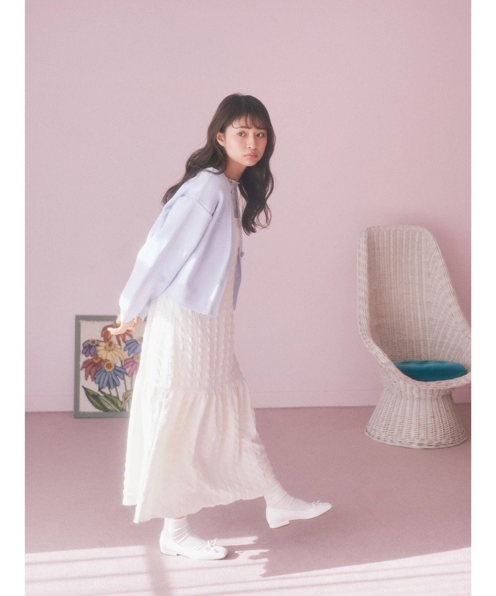 earth music&ecology バイカラースポンディッシュカーディガン 