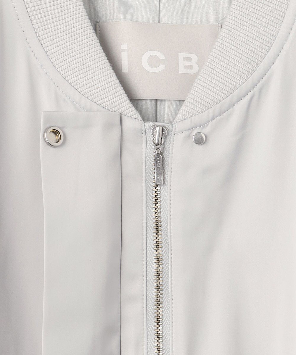 ICB L 【洗える】ライトマットサテン MA－1ジャケット 