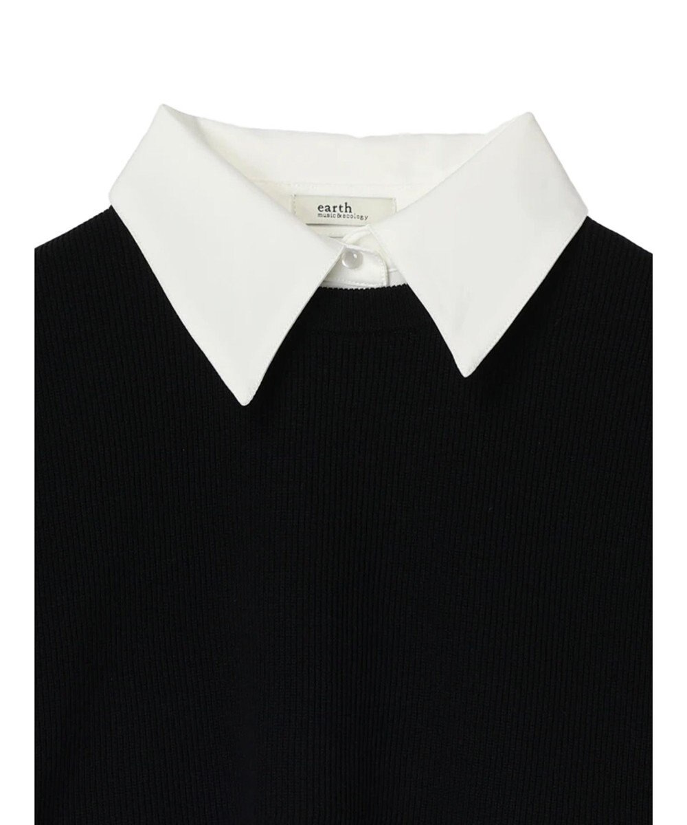 earth music&ecology ＳＥＴ２点ニットベスト＋シャツ 
