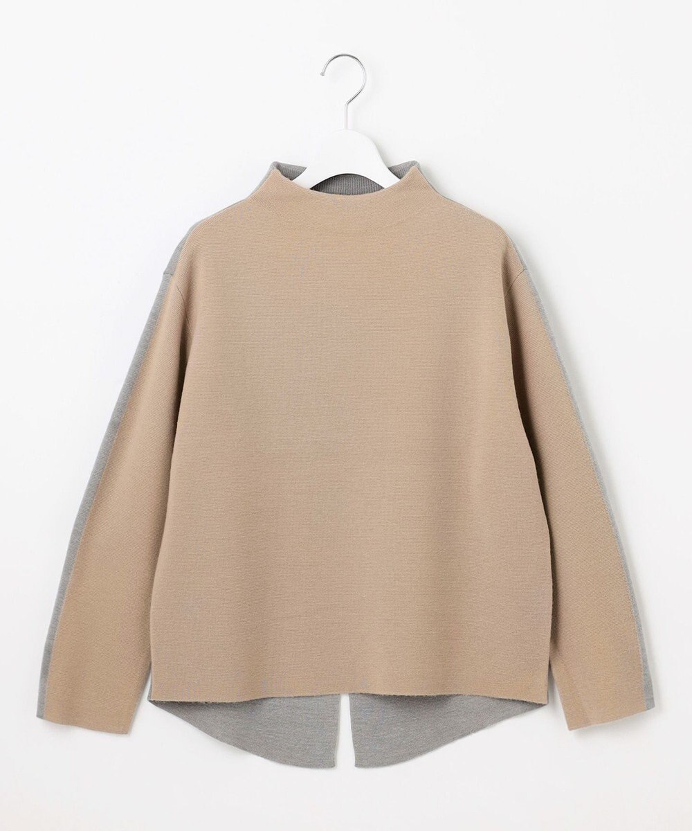 自由区 【セットアップ対応・洗える】ウールミラノボトルネック ニット 