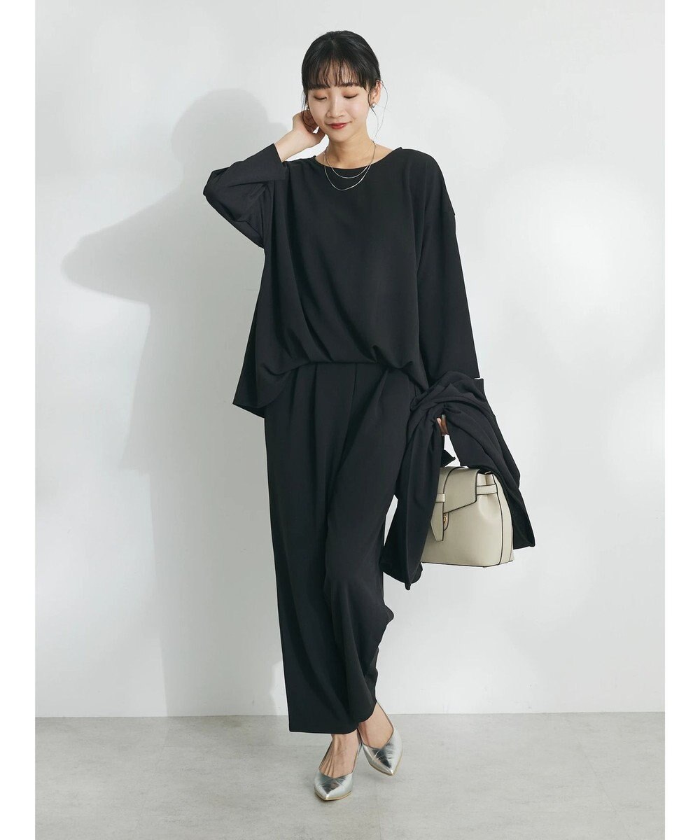 CRAFT STANDARD BOUTIQUE ８分丈ウエストタックオールインワン 