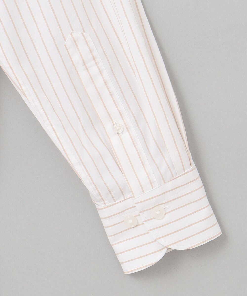 GOTAIRIKU 【形態安定】PREMIUMPLEATS_レギュラーカラー 通年ドレスシャツ（ボーダー） 